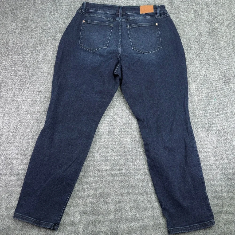 Judy Blue Jeans Womens 18W (Fits 36x29) Boyfriend Fit Stretch Denim Dark Wash - Picture 13 of 14